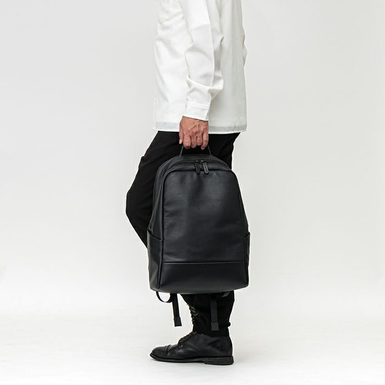 Daypack Backpack Rucksack Genuine Leather B4 Business Bag Large Capacity PC13 Inch SLIM DP TRION Black Made by Official Baseball Glove Manufacturer