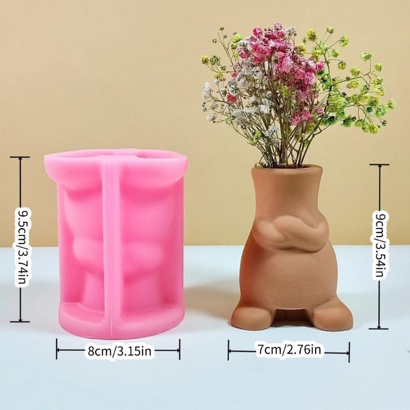 Абстрактная человеческая ваза, смоляные формы, сочные растения, цветочный горшок, силиконовая форма, бетонная цементная гипсовая форма, сделай сам, ремесленные декорации