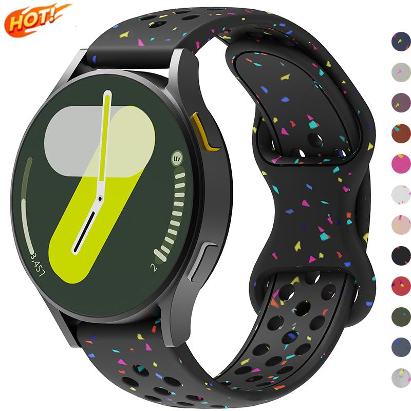 18 20 22 мм Цветной силиконовый ремешок для Samsung Galaxy Watch 7 6 5 4 5Pro 6Classic Браслет для Huawei Watch GT5 4Pro 3 46 мм 18 мм