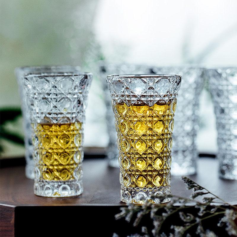 Набор из 6 бокалов для вина, стаканов для водки, виски, бокалов для спиртных напитков, кружек для эспрессо, кофейных кружек, прозрачных чашек для сакэ, соджу, бренди