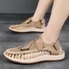 Summer Men's Woven Sandals Foreign Trade Large Size Breathable Beach Shoes Outdoor Leisure Flat-bottomed Bag Head Sandals Men