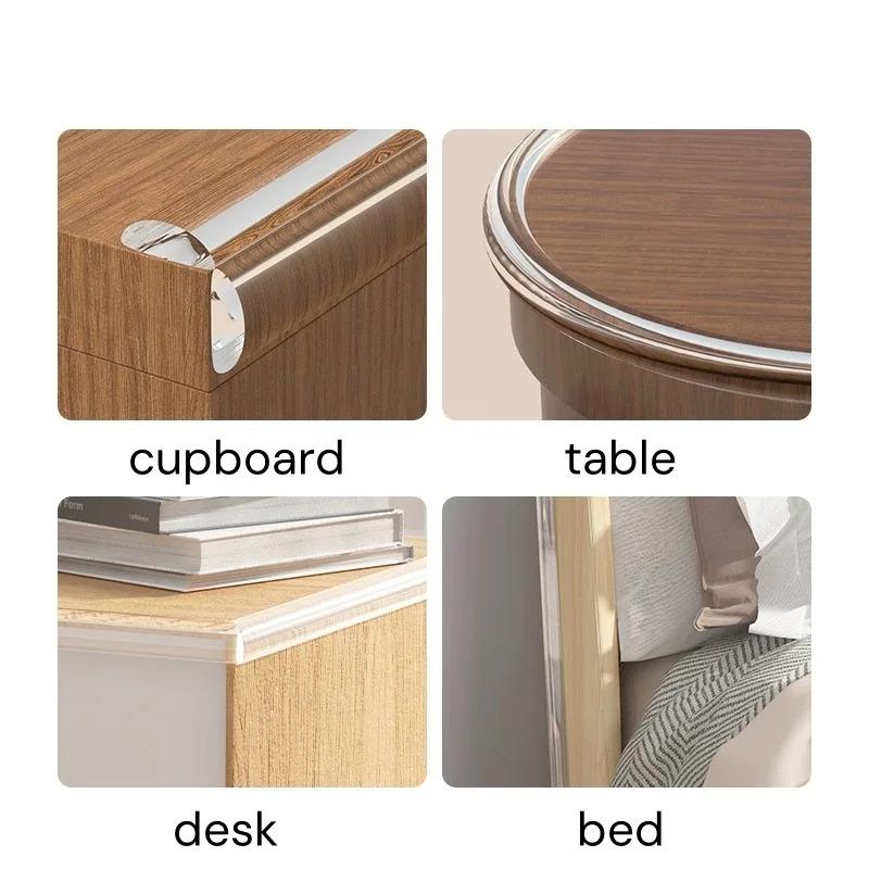 1PC 2m/78.74inch Guard Furniture Corner Protector Strip Self Adhesive Transparent Kids Collision Proof Soft Bumper Baby Safety