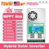 MPPT контроллер заряда солнечных батарей PowMr 60A, с функцией разряда, подсветкой, 12В 24В 36В 48В, автоматический, для вентилируемых, герметичных, гелевых, NiCd, Li солнечных элементов и панелей