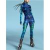 Halloween Women Sexy Snakeskin Print Cosplay Jumpsuit Animal Bodysuit Festival Zentai Suit Theme Party Catsuits Rave Outfits New