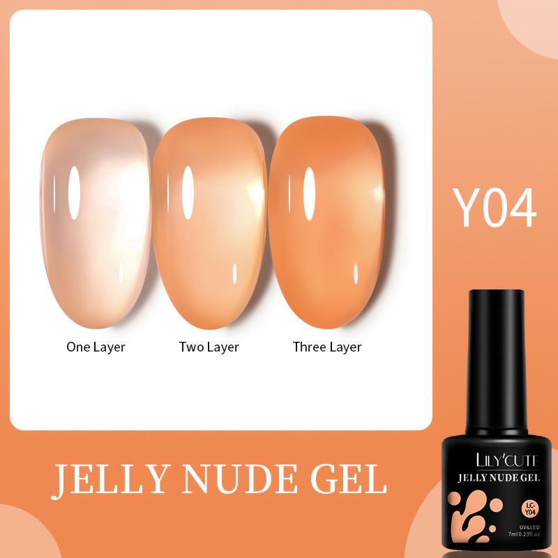 LILY'CUTE Розовый полупрозрачный гель-лак - Серия Ice Sheer Nude & Rose Jelly