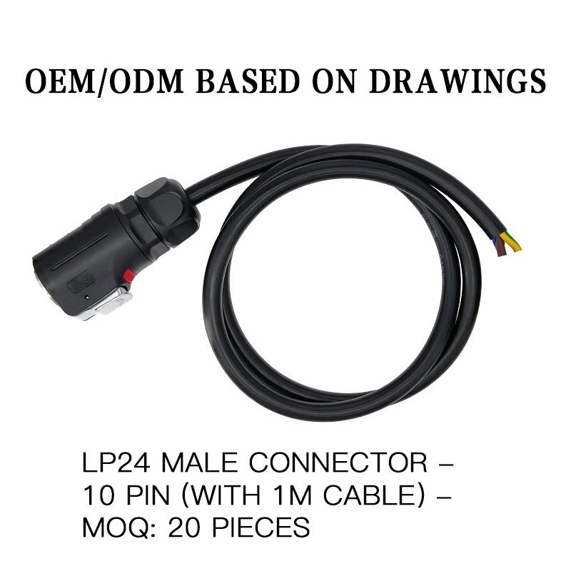 Cnlinko LP24 IP67 Waterproof Circular Bayonet Male Female Plug Socket 3 4 10 12 19 24 Pin 45A for Industrial Automation System