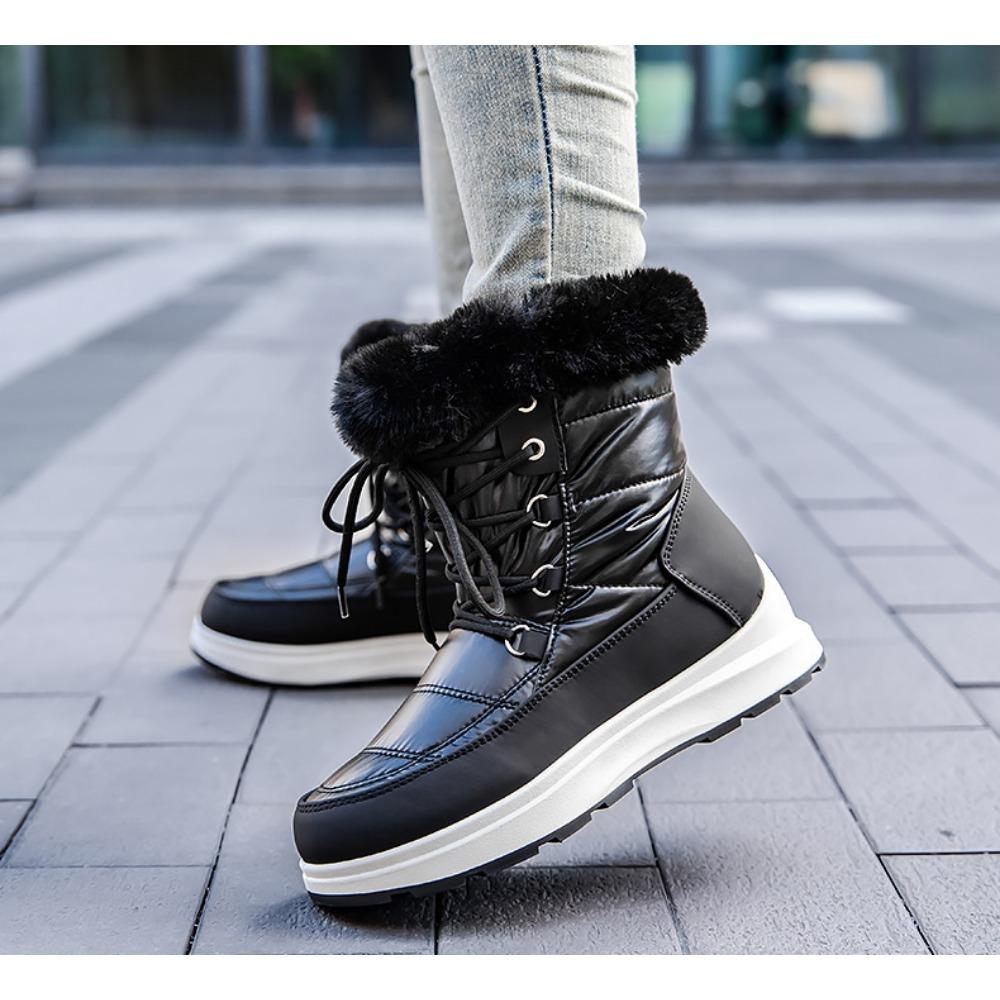 Wool Collar High Tube Warm Women's Waterproof Boots