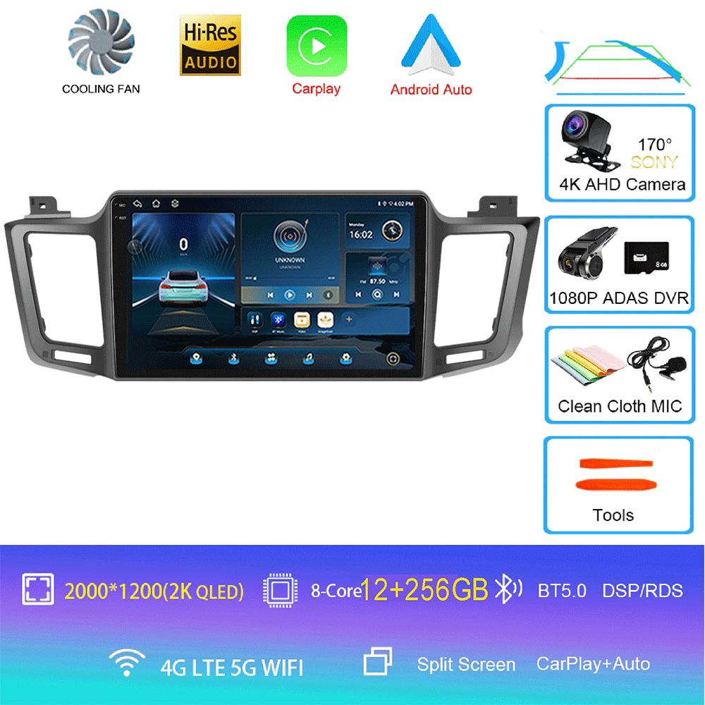Android 14 Автомобильное радио для Toyota RAV4 RAV 4 2013 - 2017 Мультимедийный видеоплеер 4G Carplay GPS Стерео Головное устройство Авто