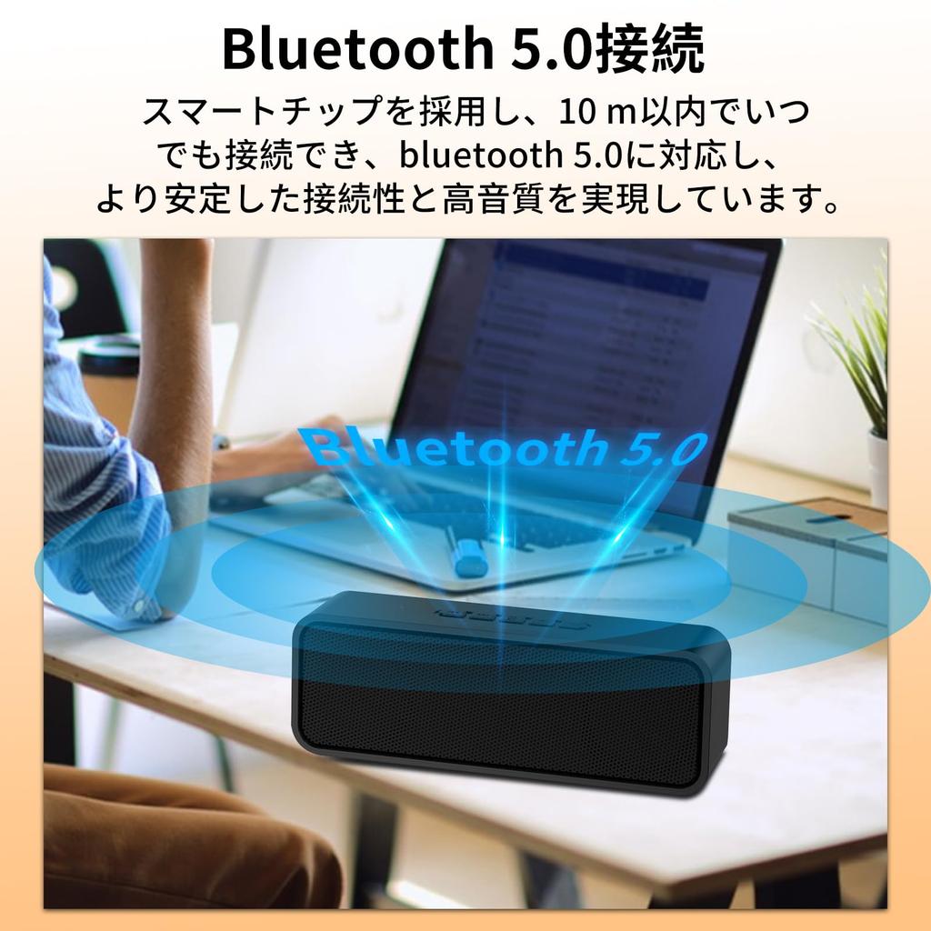 Bluetooth Speaker Wireless Speaker Speaker Portable Design Bluetooth Speaker with Long Continuous Playback Compatible with TWS Perfect for Outdoors TF
