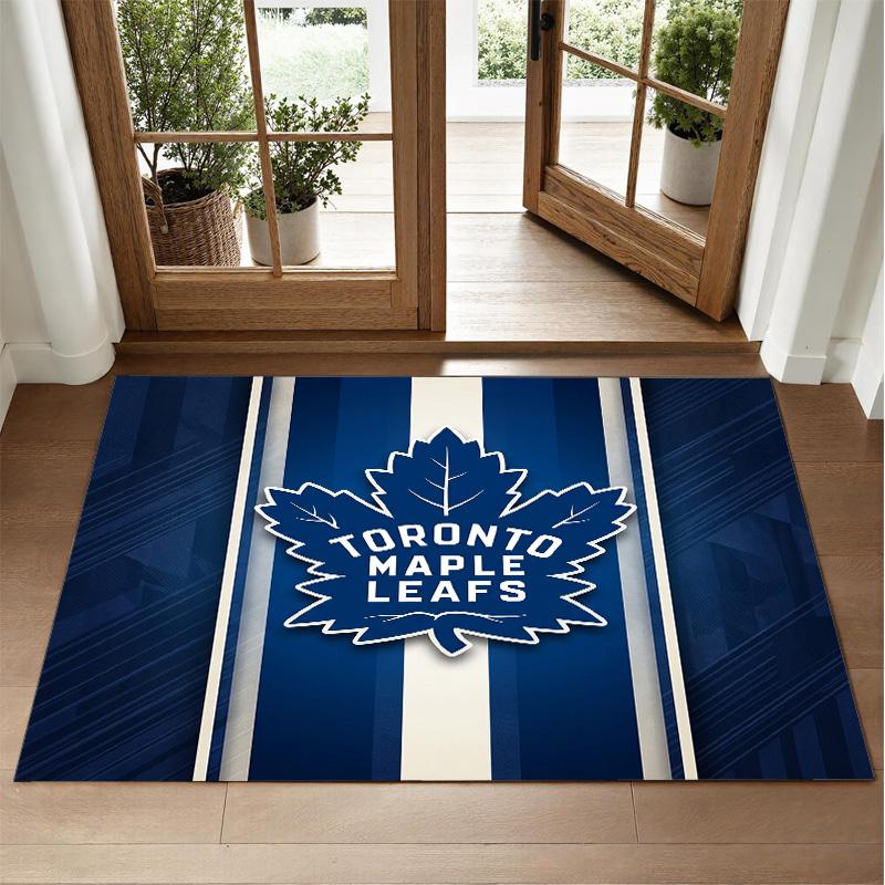 Toronto Maple Leafs Design Crystal Velvet Rug Soft Decorative Mat for Bedroom Entrance