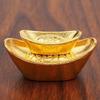 Electroplated Miniature Qing Dynasty Golden Ingot Ornament