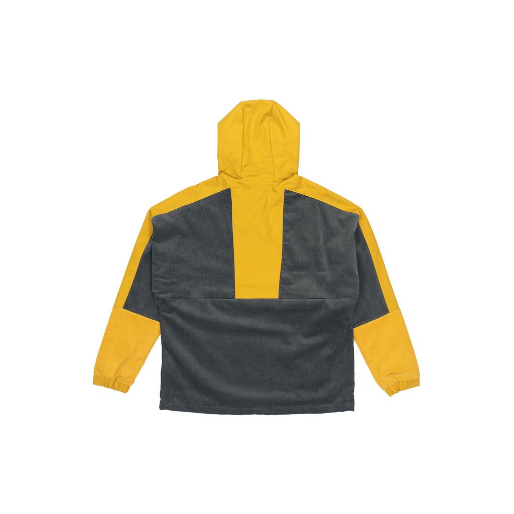 Adidas Вельветовая спортивная куртка с капюшоном и цветными блоками, мужская верхняя одежда с полумолнией и логотипом, темно-коричневая HD0366