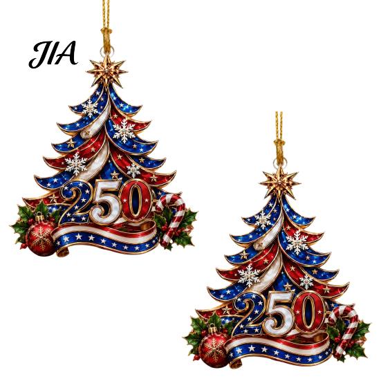 Seasonal Hanging Decor Christmas Acrylic Ornament, Glowing Tree for Window Decorative Pendant Wall, Festive Holiday Party Decoration, Indoor