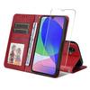 For Samsung Galaxy M16 5G/Galaxy F16 5G PU Leather Wallet Case ENKAY HAT PRINCE Phone Stand Cover with Tempered Glass