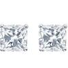 Jewels Prim Серьги-пусеты с бриллиантами огранки «кушон» 1 карат, 14-каратное белое золото, винтовой замок, для женщин, на день рождения, для ношения, подарочные ювелирные изделия