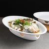 Ceramic Heated Oval Fish Serving Plate