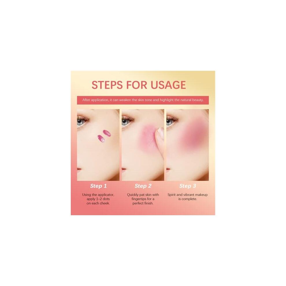 Liquid Blush - Cream Blush - Waterproof Lightweight Natural-Looking Smooth Natural-Looking Dewy Finish Skin Tint Blush Makeup - 7.5ml