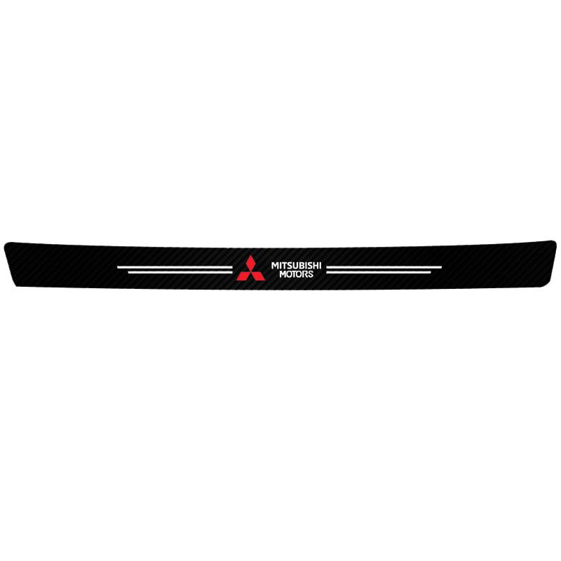 Car Carbon Fiber Door Sill Sticker Auto Protector Strip Waterproof For Mitsubishi Accessories Lancer Outlander ASX Colt I200 Ex