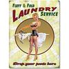 Hisun Tin Sign HD Tin Sign Vintage Laundry Room Decor Retro Metal Tin Sign Set for Home Wall Decor