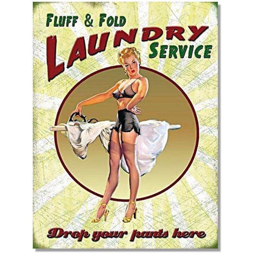 Hisun Tin Sign HD Tin Sign Vintage Laundry Room Decor Retro Metal Tin Sign Set for Home Wall Decor