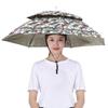 Double Layer Insulated Fishing Umbrella Hat Sun Protection Umbrella Hat Waterproof Breathable