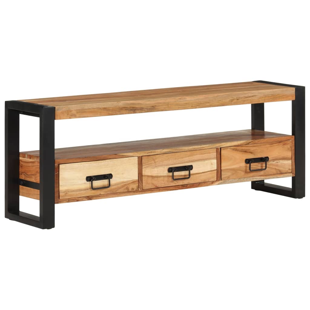 TV Cabinet 120 x 30 x 45 cm Solid Acacia Wood
