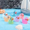 30pcs Mini Resin Colorful Duck Ornament Miniature Figures Tiny Duck Handicraft Micro Landscape Dollhouse Decoration