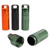 2pcs Aluminium Bottle with Telescopic Spoon Water-proof Pill Case Box Stash Jar Sealing Keychain Outdoor Tool Accessories