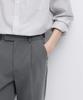 MUSINSA STANDARD Wide Hidden Banding Slacks [Melange Gray]