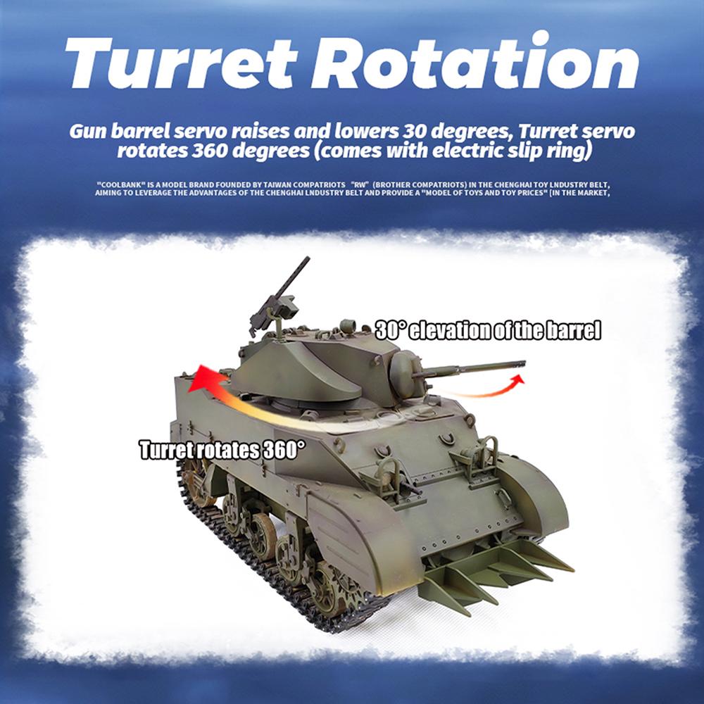 Remote Control Tank 1/16 Full-scale Remote Control Tank Toys Simulated Sound and Motion 360 Degree