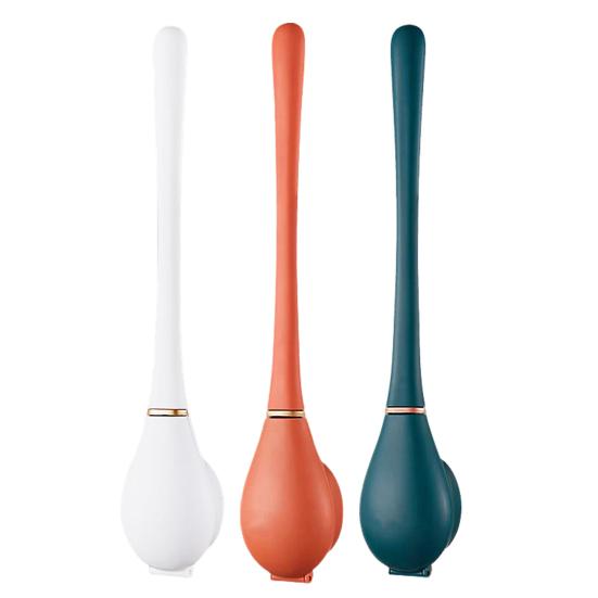 Щетка для чистки унитаза с длинной ручкой. Конструкция с плоской головкой. Жесткая щетина. Износостойкое антипригарное покрытие. Щетка для чистки унитаза.