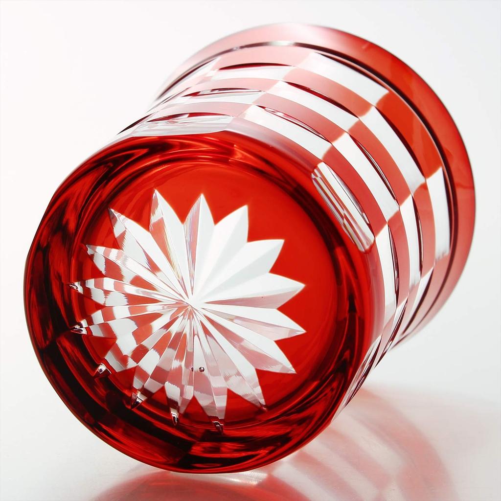 Музей Сумида Эдо Кирико Стакан для виски Мини Старый Каваи Сарадзо Сделано Итимацу Красный Сделано в Японии Шестидесятилетие Уважение к пожилым