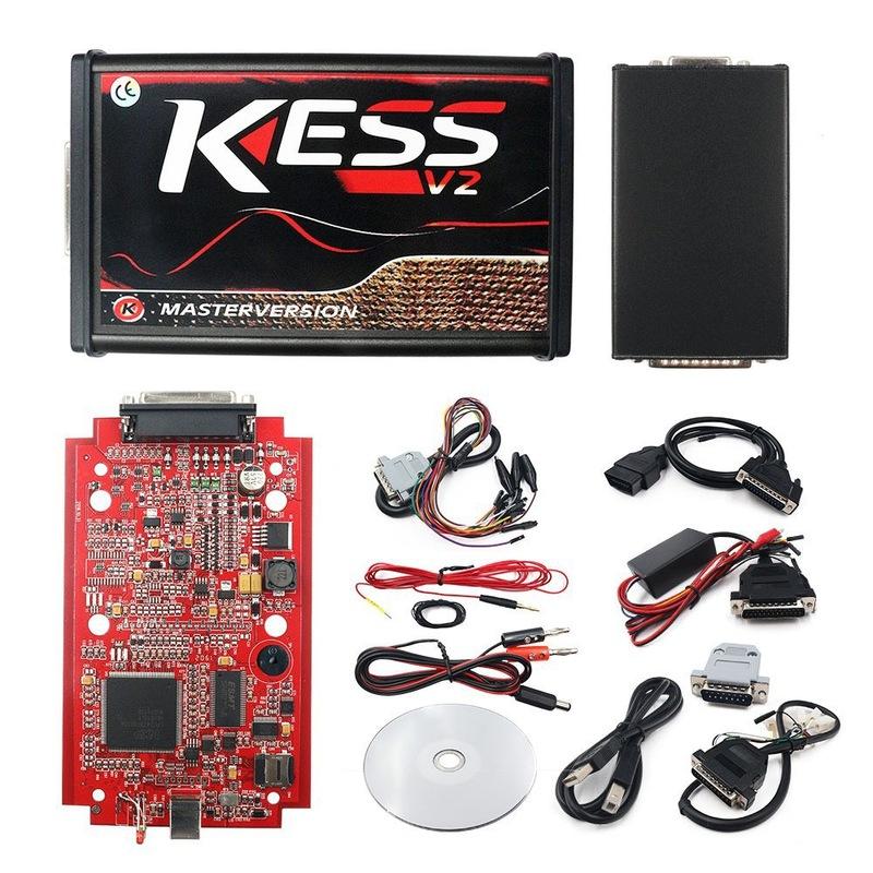 Red KESS V2 Online Unlimited EU Kess V5.017 2.80 ECU Chip Tuning Kit K tag V7.020 OBD2 Car ECU Programmer Tool