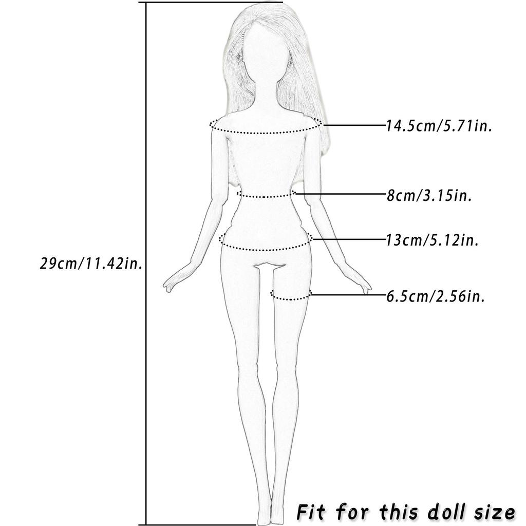 1/6 Doll Coat with Fashion Outfits Dress Daily Winter Clothes for 30cm Dolls Girl Toy 30cm Dollhouse Accessories(NO DOLLS)