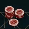 25Pcs 43Mm Ceramic Poker Chips Coin Chess Room Chip Board Game Poker Club Exclusive Texas Hold'Em Chip Storage Box Table Games