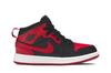 Детские кроссовки Nike Jordan 1 Mid Banned (2020) (PS) Черный/Университетский красный-Черный-Белый