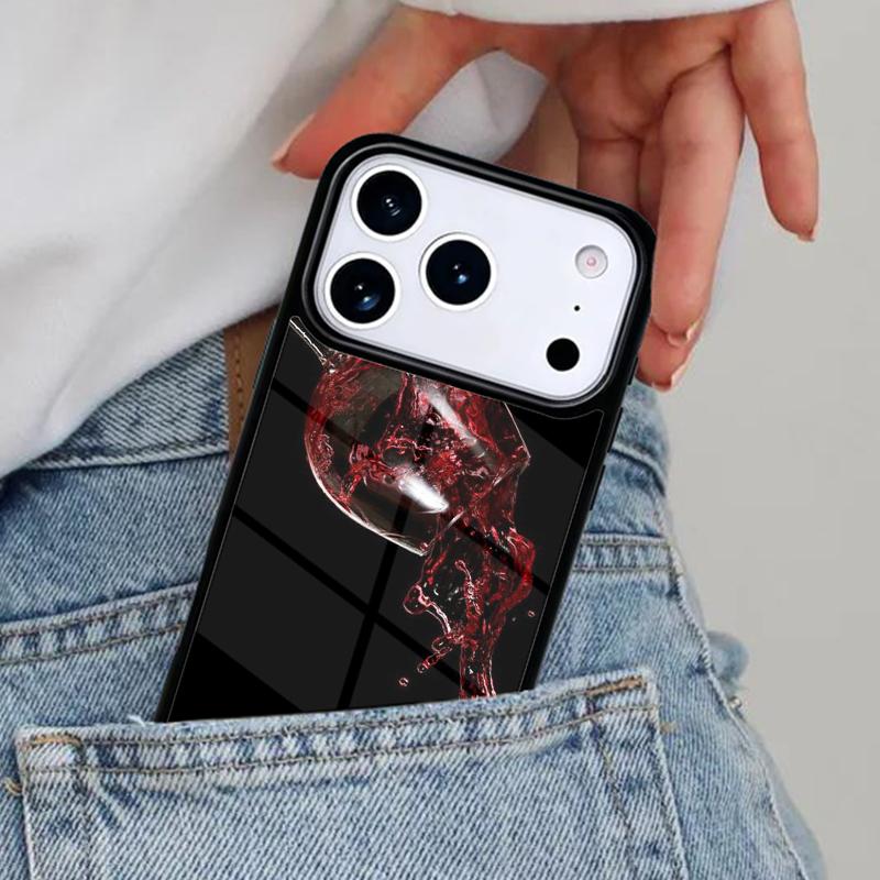 Чехол для телефона 'Бокал красного вина' для iPhone 17ProMax 12 13 14 15 16e 17 Pro Max Plus Air Cover