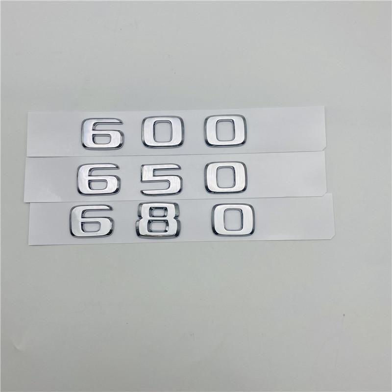 AAZO1 For BRABUS 400 450 460 480 500 550 560 580 600 650 700 800 850 880 900 Chrome Letters Number Trunk Emblem Logo
