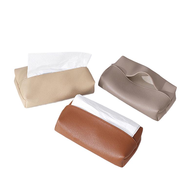 Tissue Box Light Luxury Living Room Creative Nordic Ins Wind Rectangular Storage Car PU Leather Pumping Paper Box