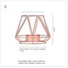 Metal Ornaments Candlestick Container Polygonal Geometry Iron Candlestick Handicraft Simple Aromatherapy Candle Base