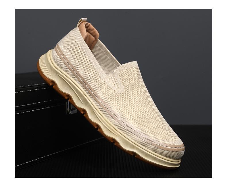 Летние мужские дышащие слипоны из Flyknit, повседневные туфли - Мягкая подошва, 2026