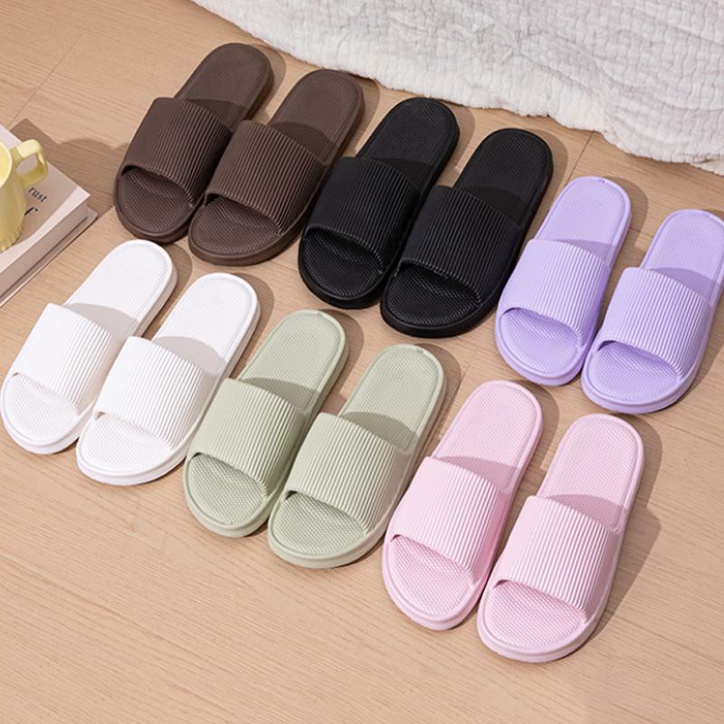 Толстые домашние тапочки для ванной на платформе, женские модные тапочки для дома на мягкой подошве из ЭВА, женские сандалии, летние нескользящие шлепанцы