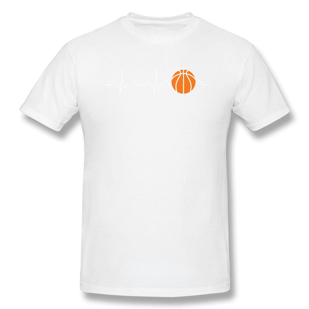 Мужская одежда Футболка «Сердцебиение баскетбола» Мужские подарки на день рождения Футболки с короткими рукавами Смешные футболки Модные графические футболки Ropa Hombre
