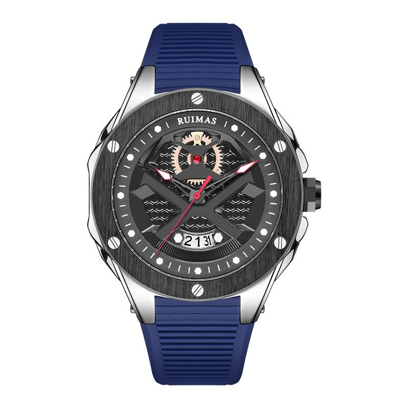 Men'S Watch Fashion Temperament Sports Watch Silicone Strap Quartz Watch 546