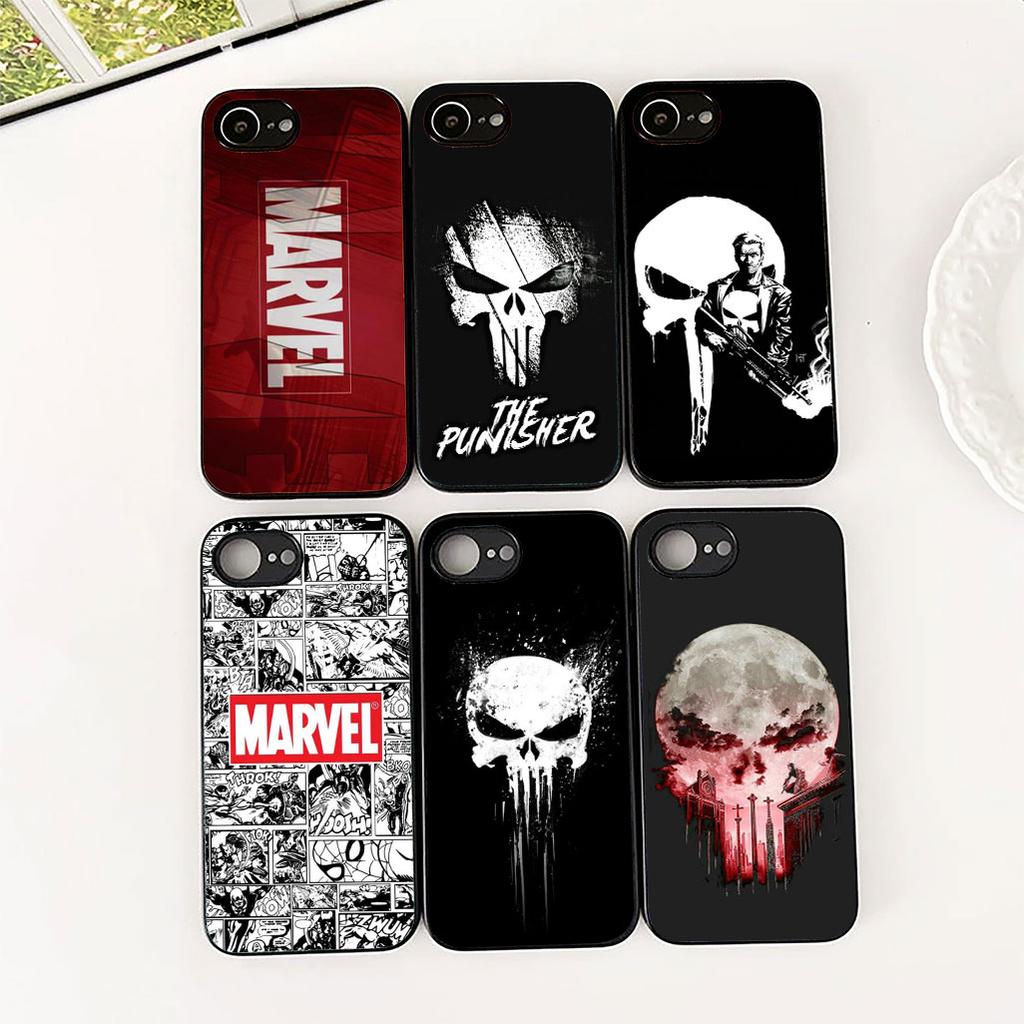 Protective Cover for Xiaomi Redmi Note 12 11 10 A3 Pro 10A 10C 12C Note12 5G 4G Casing Phone Case The Punisher Marvel Skull