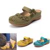Women Summer Open Toe Floral Beach Walking Slip-on Sandals With Wedge Heel**