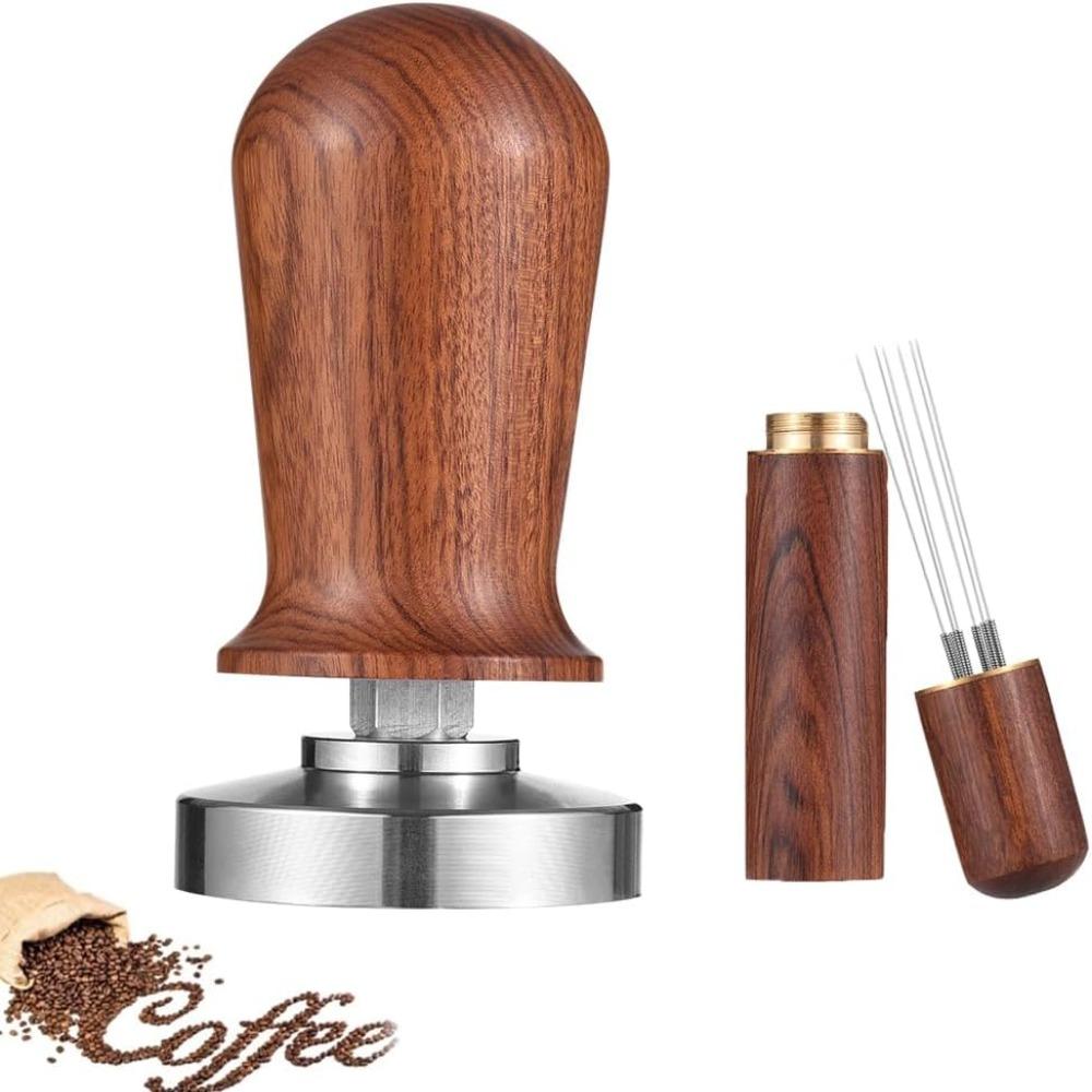Stainless Steel Base Espresso Tamper Set 51mm Diameter Barista Tamper Press Coffee Brewing Station