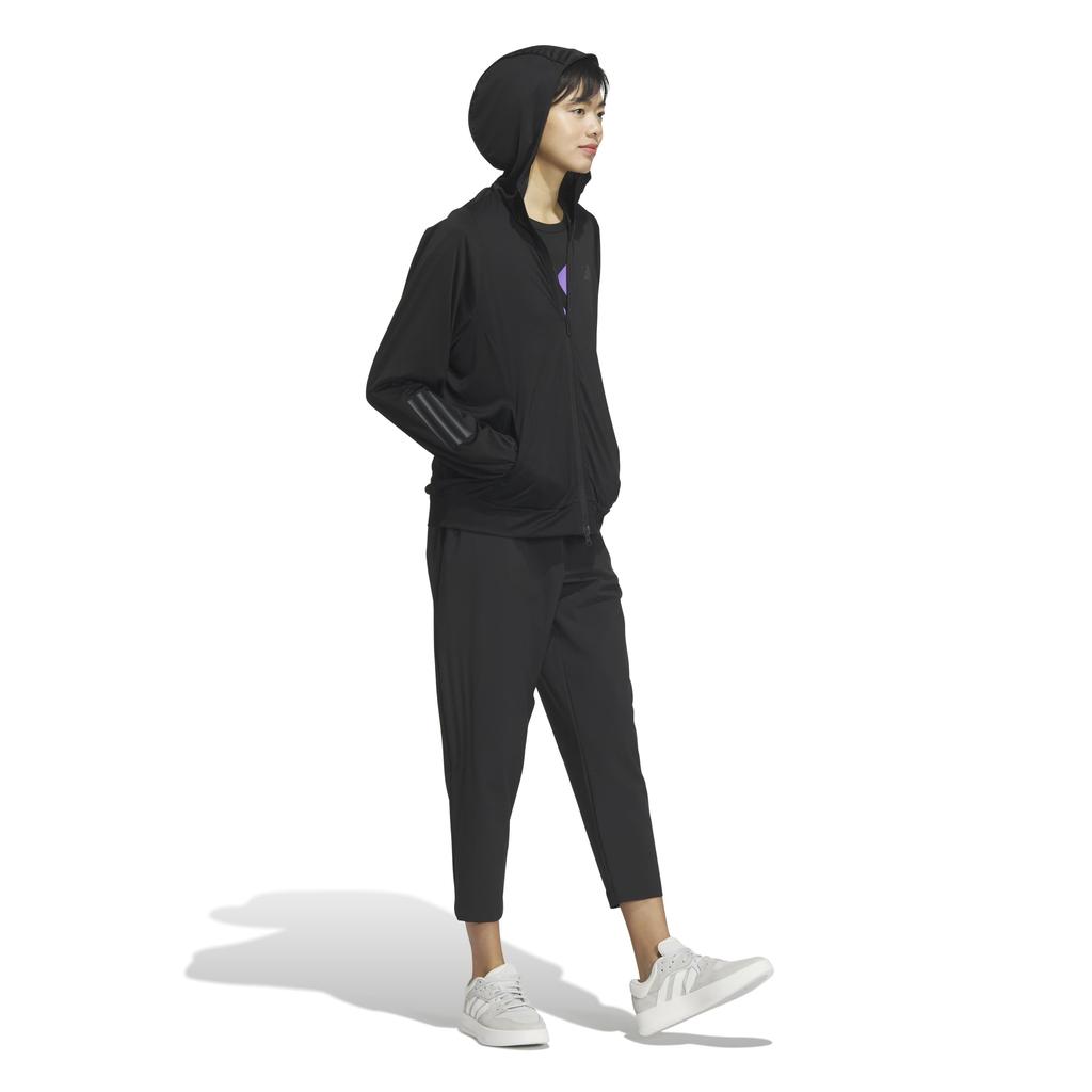 Худи Adidas KQD90 UV вязаное черное женское на молнии, (JP0032)