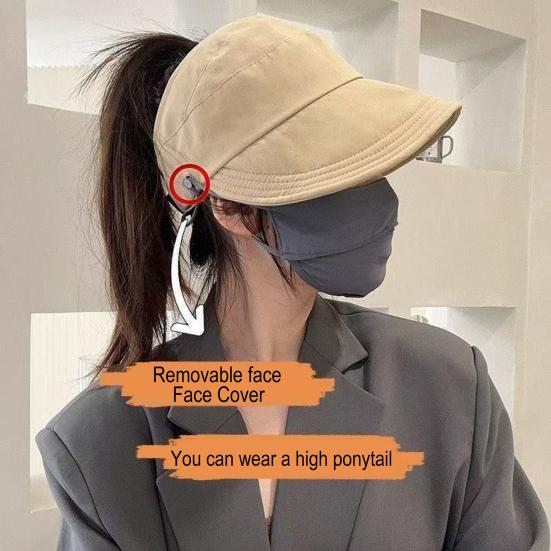 Солнцезащитные шляпы для женщин с широкими полями, защитой от ультрафиолета, козырек, летняя пляжная регулируемая кепка с конским хвостом, складная кепка для рыбалки, походов