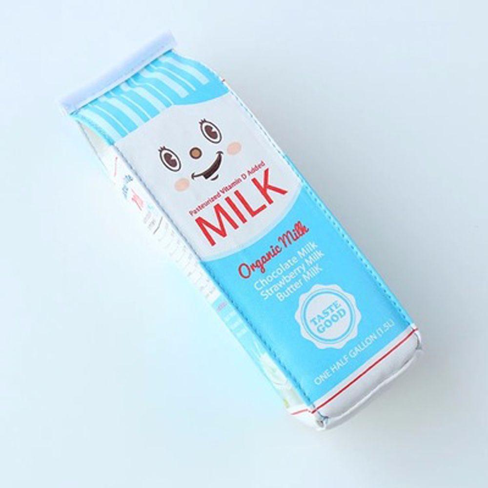 Big Storage Office Supply Cartoon Morning Milk Pen Bag Pencil Box Pencil Case Fruit Milk Carton